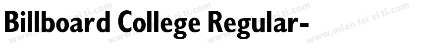 Billboard College Regular字体转换